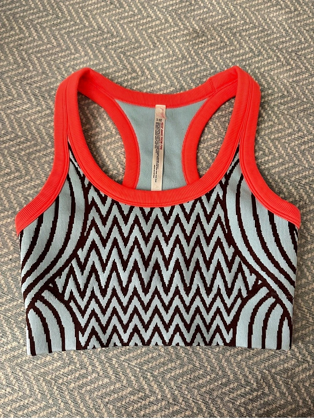 free people movement Geometric Crop Top in Red & Blue Size Small Like New